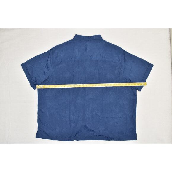 Cubavera Shirt Mens 4XL Palm Leaf Jacquard Button Up Short Sleeve Lightweight - Picture 4 of 8